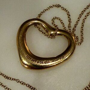 Tiffany & Co. Gold Elsa Peretti Open Heart